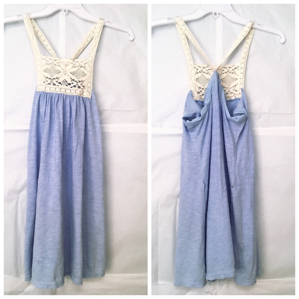 Elegant Blue Lace-Trimmed Women's Top